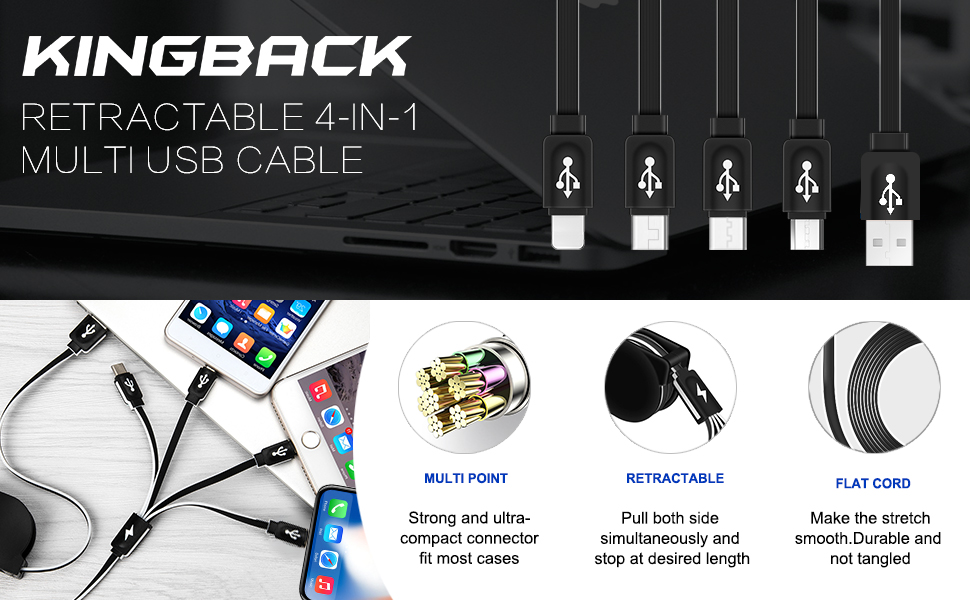 4 in 1 Multi USB Charger Cable