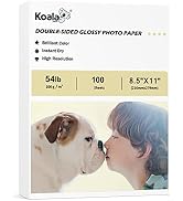 Koala Double Sided Glossy Photo Paper 8.5X11 Inches Thick 100 Sheets 200gsm Picture Paper for Ink...