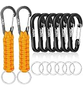 EOTW Carabiner Keychain,Small Carabiner Clip with Paracord Keychain Aluminum Clip D Ring for Camp...