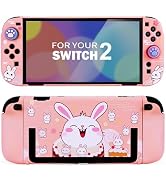 Tscope Cute Protective Case for Nintendo Switch 2 (2025), Pink Hard Shell Dockable Anti-Scratch S...