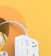 DEPOW 2 Prong Power Strip, 2 to 3 Prong Outlet Adapter with 5 AC & 4 USB Ports (2 USB C), 5FT Bra...