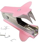 Pink Staple Remover Tool with Non-Slip Handle, Professional Grade for School, Office, Home Use, S...