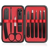 Yougai Tweezers Set for Women Men Facial Hair,9Pcs Professional Eyebrow Kit | Stainless Steel Gre...