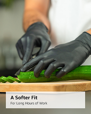 soft fitting black nitrile gloves disposable comfortable black nitrile gloves