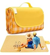 LRUUIDDE Extra Large 80"x 80" Beach Blanket, Outdoor Picnic Blankets, Waterproof Sandproof Portab...