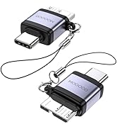 MOGOOD USB C Male to Micro B Male Adapter, Micro B to USB C Male Data Adaptor, USB C Male to Micr...