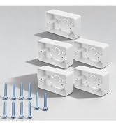 5Pcs Surface Mount Outlet Box with Screws, Single Gang Electrical Box, Plastic Enclosure Surface ...