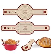 Silicone Bread Sling for Dutch Oven, 2 PCS Red Non-Stick & Reusable Bread Baking Mat with Extra L...