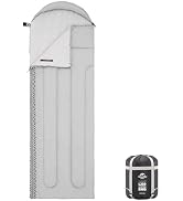 Naturehike Lightweight Sleeping Bag for Adults, Spun Cotton Sleeping Bag, Spliceable into Double ...