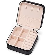 VOMNA Mini Jewelry Travel Case,Small Jewelry Box,Traveling Jewelry Organizer,Portable Jewellery S...