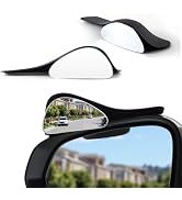 LivTee Blind Spot Mirror with Side Mirror Rain Guard, Carbon Fiber 2-in-1 Side Mirror Covers Kit ...