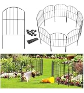 Goovilla Garden Fence, Total 27ft(L) x 24in(H) Garden Fencing Animal Barrier, 25 Pcs Rustproof Me...