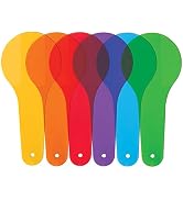 6Pcs Color Paddles, Transparent Color Paddles, Color Learning, Optics Color Filter Plate Montesso...