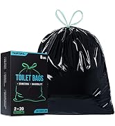 TRIPTIPS Portable Toilet Bags 40 Count Drawstring 8 Gallon Camping Toilet Bags Toilet Waste Bags ...