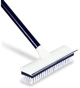 BOOMJOY Floor Scrub Brush with Long Handle -50" Stiff Brush, 2 in 1 Scrape and Brush,Tub and Tile...