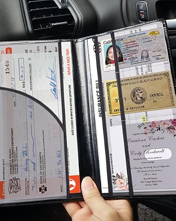 Card Holder-Vehicle Glove Box Organizer for Driver's License