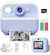 Instant Camera, Front Rear Dual Selfie Kids Camera with 1080P Videos, Holiday Birthday Gifts for ...