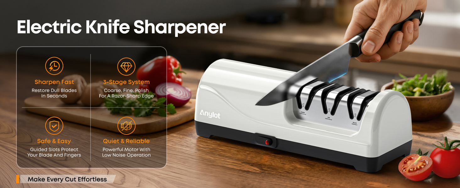 3-Stage Knife Sharpener Electric