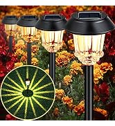 BEAU JARDIN 8 Pack Solar Pathway Lights Outdoor Waterproof Bright LED Solar Landscape Lights Gard...