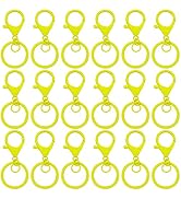 30Pcs Lobster Claw Clasps Keychain for Jewelry Making,Metal Lobster Clasp Swivel Trigger Clips wi...