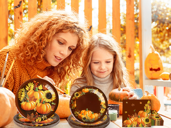 Thanksgiving Fall Party Paper Plates
