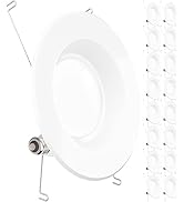 Sunco Lighting 16 Pack Retrofit LED Recessed Lighting 6 Inch, 3000K Warm White, Dimmable Can Ligh...