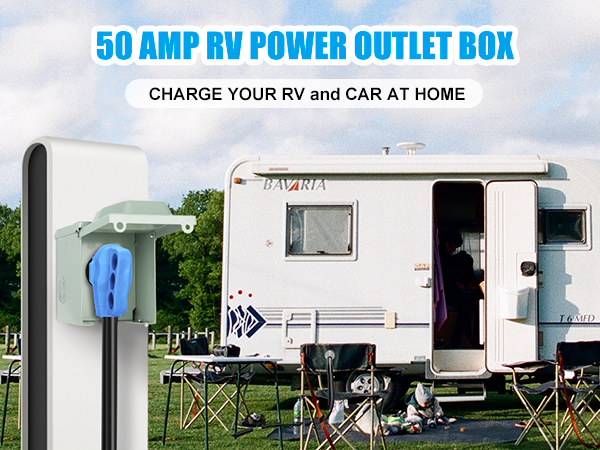 PAULINN 50 Amp RV Power Outlet Box