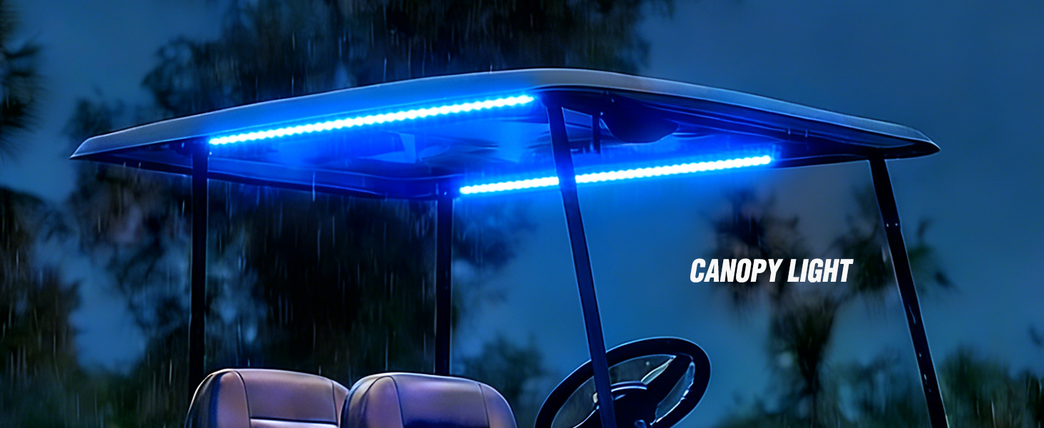 6PCS Golf Cart Underbody Lights Kit RGB Multi-Mode LED Neon Accent Lighting Lamp