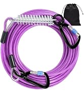 Snagle Paw Dog Leads for Yard 50FT-1000LBS Break Strength,Heavy Duty Tie Out Cable for Dogs with ...