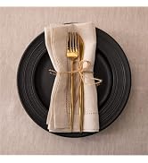 EVERLY Cloth Napkins 20X20 Inch 100% Pure Linen Napkins Handstitched Premium Quality Dinner Napki...