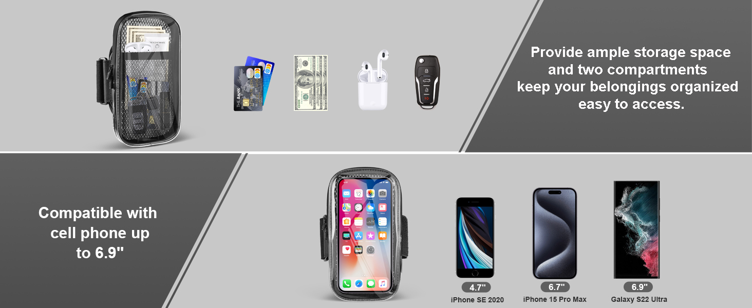 Clear Running Phone Holder Armband