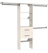 ClosetMaid SuiteSymphony 25-Inch Closet System Tower with (3) Hang Rods, (2) Drawers, and (2) Top...