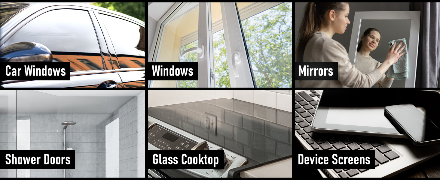 Glass cleaner window spray mirror shine streak free surface smudge remover crystal clear home