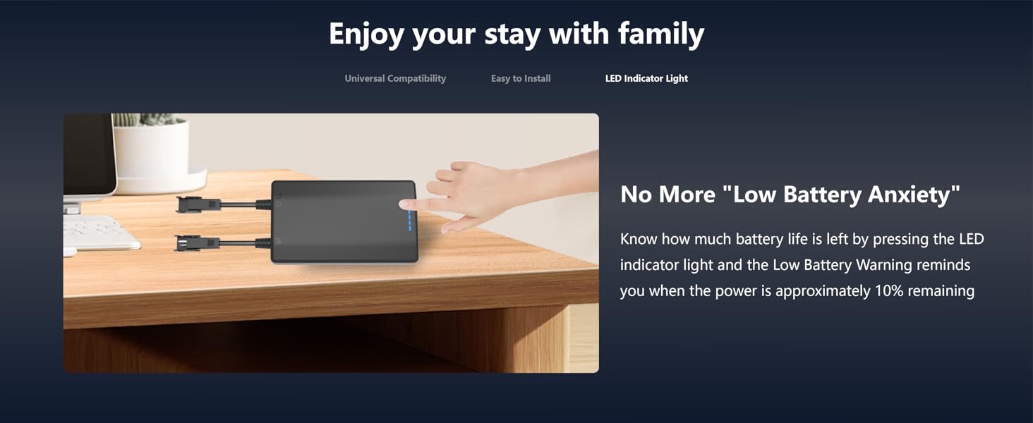 battery pack for reclining furniture