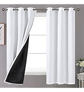 YoungsTex 100% Thermal Blackout Curtains 63 Inches Long for Bedroom 2 Panels, Grommet Thick Insul...