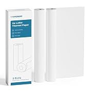 TYPONOS D820 Thermal Printer Paper 8.5 x 11 Inch, Continuous Thermal Paper Roll, US Letter Size p...