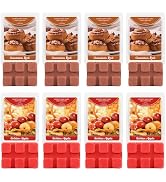 SCENTORINI Wax Melts, Wax Cubes Strong Scent, Candle Wax Tarts 4 Cinnamon Roll & 4 Golden Apple S...