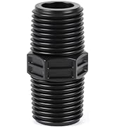 FoxRose 10 Pieces Double Male Pipe Thread Head Pipe Riser, Drip Irrigation 1/2 Inch x 1/2 Inch MN...