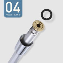 Thickened Copper Interface And Double Layer Stainless Steel Protective Sleeve