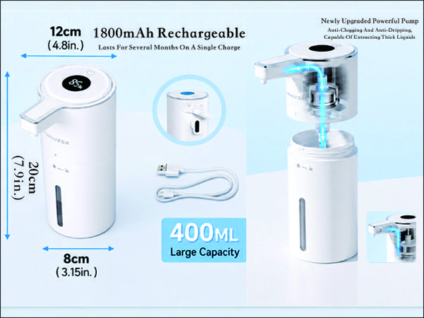 1800mAh Rechargeable and Newly Upgraded Powerful Pump