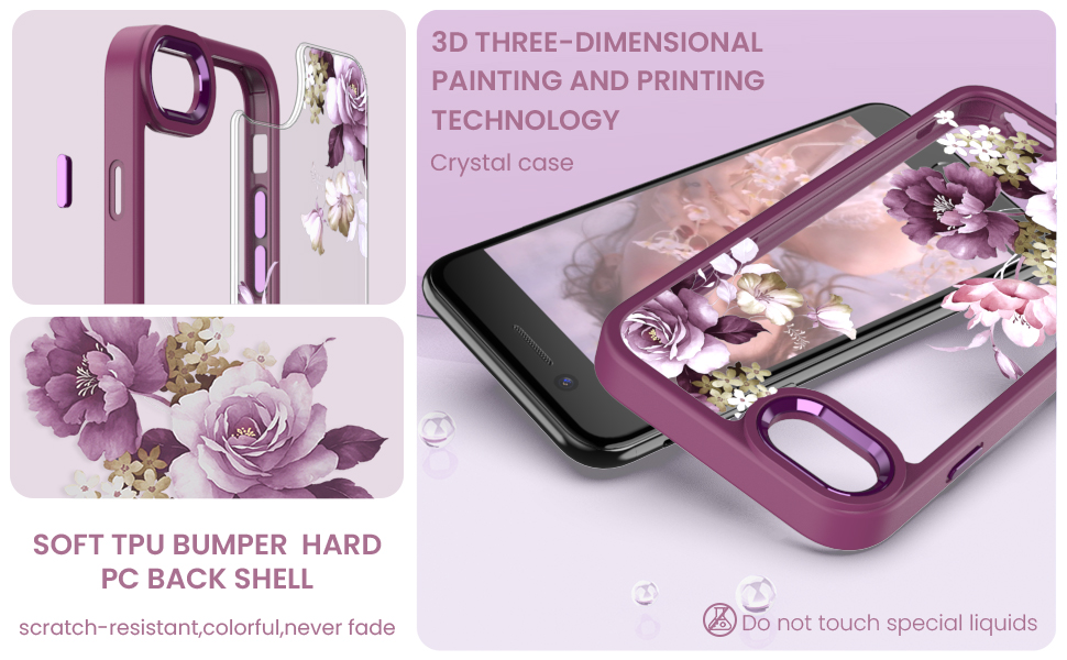 Chic amp;Long-lasting floral Patterns,unique printing technique,these patterns won't rub off,fade.