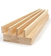 Wood Strips Slats Wooden Dowels for Crafts 1/4"x 1" x 12", 20 PCS Decorative Wood Trim Planks for...
