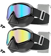 Aegend Swim Goggles with Nose Cover,No Hair Pull,UV Protection Wide View Fabric Swimming Goggles ...