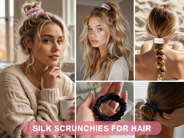 silk scrunchies for hair