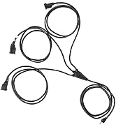 HONDERSON 3 Direction Outdoor Extension Cord 1 to 3 Splitter,3 Prong Outlets Plugs,Max 17Ft End t...