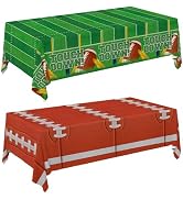 Gatherfun 2-Pack Football Party Decorations – Touchdown Tablecloth Set, 54x108 Disposable Plastic...