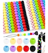 230PCS FIVEIZERO 12x14mm Large Silicone Hair Beads, Soft Rubber Beads with 7mm Large Hole for Hai...