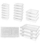 Meanhoo 24-Piece Clear Storage Containers with Lids for Organizing – Versatile Plastic Small Stor...