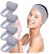Facial Spa Headbands 4 PCS , Makeup Shower Bath Wrap Sport Headband Terry Cloth Stretch Towel wit...