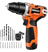 WorkBless 12V Brushless Power Drill, Cordless Drill with LCD Smart Display, 29+1 Torque Setting, ...